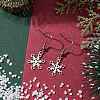 Hollow Christmas Snowflake 201 Stainless Steel Dangle Earrings for Women EJEW-JE05875-4
