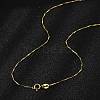 925 Sterling Silver Twisted Bar Link Chain Necklaces NJEW-H056-01A-G-2