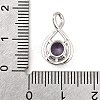 925 Sterling Silver Pave Cubic Zirconia Pendants STER-V001-03P-06-3