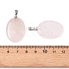 Natural Rose Quartz Pendants G-T138-207B-3