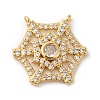 Rack Plating Brass Pave Clear Cubic Zirconia Pendants KK-A190-14G-1