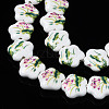 Handmade Porcelain Ceramic Beads Strands PORC-S502-036D-3