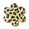 Leopard Print Pattern Acrylic Big Pendants OACR-B008-C01-2