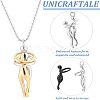 Unicraftale 3Pcs 3 Colors 304 Stainless Steel Pendants STAS-UN0037-95-3