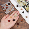 CHGCRAFT 16Pcs 4 Colors Engraved Wooden Charms WOOD-CA0001-57-3