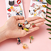 Kissitty Alloy Enamel Brooches JEWB-KS0001-01-15