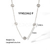 Elegant 304 Stainless Steel Daisy Link Chain Necklaces and Bracelets Sets for Women EE7355-4-3