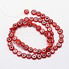 Handmade Evil Eye Lampwork Flat Round Bead Strands LAMP-L058-10mm-06-2