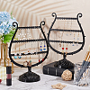 3-Tier PP Plastic Earring Display Stands EDIS-WH0012-28A-5