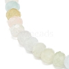 Natural Morganite Rondelle Beaded Stretch Bracelets for Women BJEW-JB08956-01-5