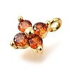 Brass Micro Pave Cubic Zirconia Pendants KK-D356-07C-G-2