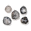 Imported Natural Geode Agate Big Pendants G-G895-08S-01-1