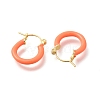 Brass Enamel Hoop Earrings for Women EJEW-M211-01LG-C-2