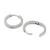 Tarnish Resistant 304 Stainless Steel Textured Huggie Hoop Earrings for Women EJEW-C096-35C-2