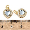 Brass Micro Pave Cubic Zirconia Charms KK-P283-03G-3