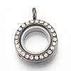 Alloy Magnetic Locket Pendants PALLOY-T052-21-2