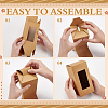 Kraft Paper Candy Boxes with PVC Clear Window CON-WH0097-07A-02B-4