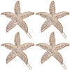 10Pcs Zinc Alloy Hair Barrettes PHAR-SP0001-25-1