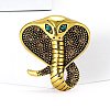 Snake Alloy Rhinestone Brooches for Backpack Clothes PW-WG03334-01-2