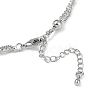 Rack Plating Brass Ball Link Chain Necklaces for Women NJEW-K382-05P-2