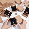  48pcs Kraft Cotton Filled Cardboard Paper Jewelry Set Boxes CBOX-NB0001-28-3