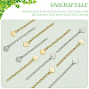 Unicraftale 40Pcs 2 Colors 304 Stainless Steel Curb Chain Extender STAS-UN0053-93-5