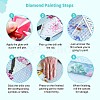 4 Sets 4 Style DIY 5D Flower Pattern Canvas Diamond Painting Kits DIY-SZ0007-95-8