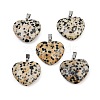 Natural Dalmatian Jasper Pendants G-A281-02P-03-1