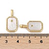 Rack Plating Brass Micro Pave Cubic Zirconia Pendants KK-U032-90G-10-3