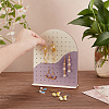 Detachable Arch-shaped Wood Earring Organizer Display Stands EDIS-WH0042-01A-3
