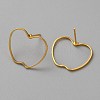 Golden Brass Hollow Geometric Stud Earrings EJEW-WH0012-127G-2