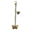 Tibetan Style Alloy Keychains KEYC-WH0025-030-1