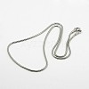 Non-Tarnish 304 Stainless Steel Snake Chain Necklaces NJEW-F027-16-2mm-B-2