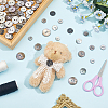 120Pcs 6 Styles Dyed Natural Shell Buttons BUTT-WR0001-42A-3