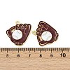 Alloy Enamel Pendants ENAM-V001-01H-G-3