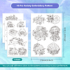 4 Sheets 11.6x8.2 Inch Stick and Stitch Embroidery Patterns DIY-WH0455-121-2