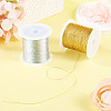 2 Rolls 2 Colors 3-Ply Round PET Metallic Thread MCOR-TA0001-03A-5