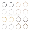 400Pcs 8 Colors Iron Hoop Earrings IFIN-FH0001-72A-1