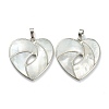 Natural White Shell Pendants SSHEL-L019-09B-P-1