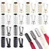 32 Sets 4 Colors Zinc Alloy Cord Ends FIND-PH0003-83-1