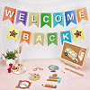 Gorgecraft 2 Sets 2 Styles Welcome Come Back & School Supplies Paper Banners DIY-GF0008-73-4