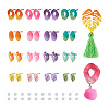 32Pcs 16 Style Spray Painted Iron Stud Earring Findings FIND-TA0001-87-2