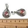 Cherry Quartz Glass Pendants G-Q158-05P-04-3