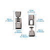 Alloy Snap Lock Clasps PALLOY-TAC0009-24AS-10