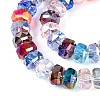 Electroplate Transparent Glass Beads Strands EGLA-N022-04A-D01-3