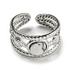 304 Stainless Steel Open Cuff Rings RJEW-C079-14P-3