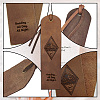 Cowhide Leather Labels AJEW-WH0386-0040-4