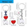 WEWAYSMILE 2 pcs Dog Keychain Car Keychain Pet Pendant Key-Ring Lovely Dog Key-ring Portable Metal Keychain Gift for Pet Lover Birthday Puppy Theme Party Supplies (Samoye) JX785A-2