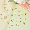 160Pcs 8 Styles Brass & Alloy Material Cabochons PALLOY-CJ0001-172-5