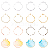 Olycraft 6 Colors Alloy Open Back Bezel Pendants PALLOY-OC0002-04-RS-1